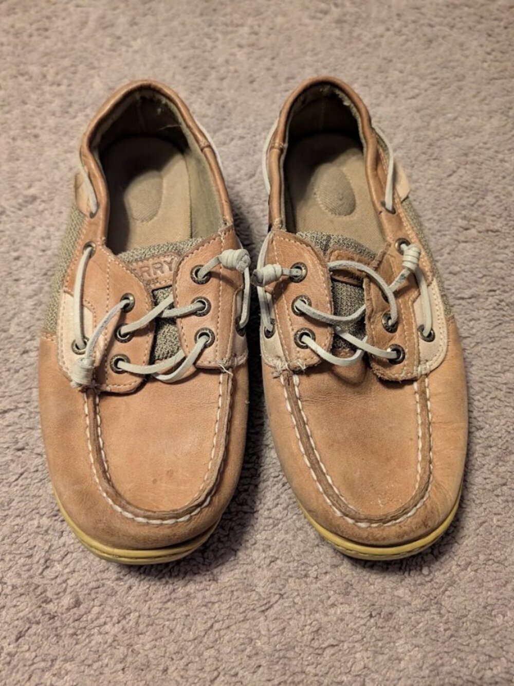 Sperry Top-Sider Women’s Leather Boat Shoes Tan Size 8.5W
